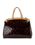 Brea MM, &pound;650, Handbags, Burgundy/Tan, Leather, Back view